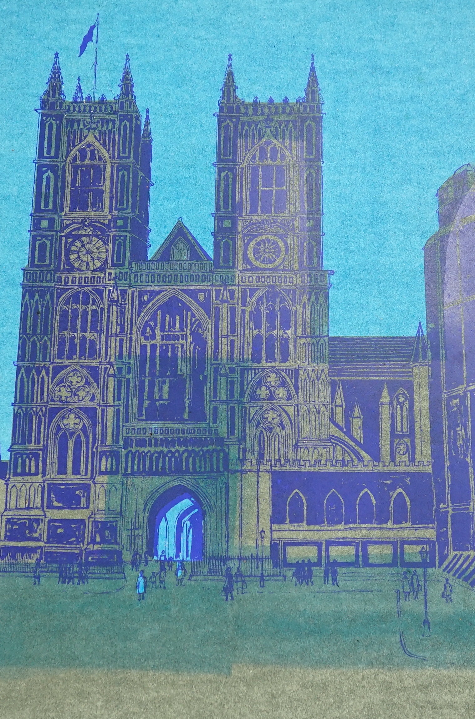 Robert Tavener (1920-2004), two lithographs, Westminster Abbey West Front and another cathedral, 57/75 and 62/75, signed in pencil, 64 x 42cm and 62 x 45cm, unframed